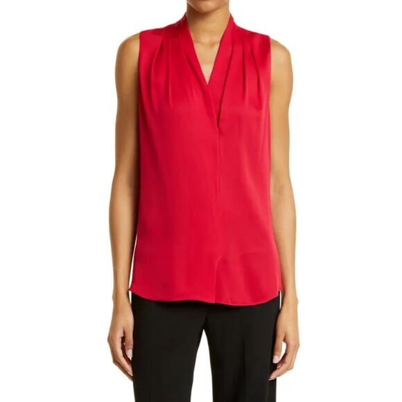 Kobi Halperin Red Sleeveless Blouse - Picture 1 of 7